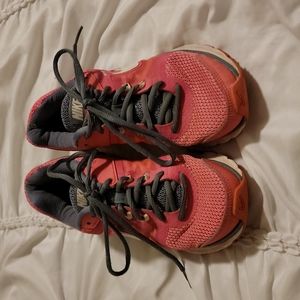 Pink Nike running shoes